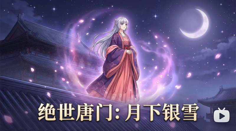 茄子视频vlog视频-月下银雪古风短片